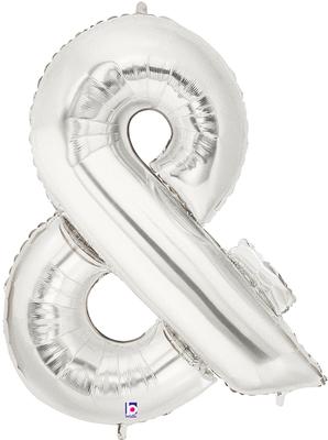 Megaloon Jrs 14inch Number & Silver packaged - Foil Balloons